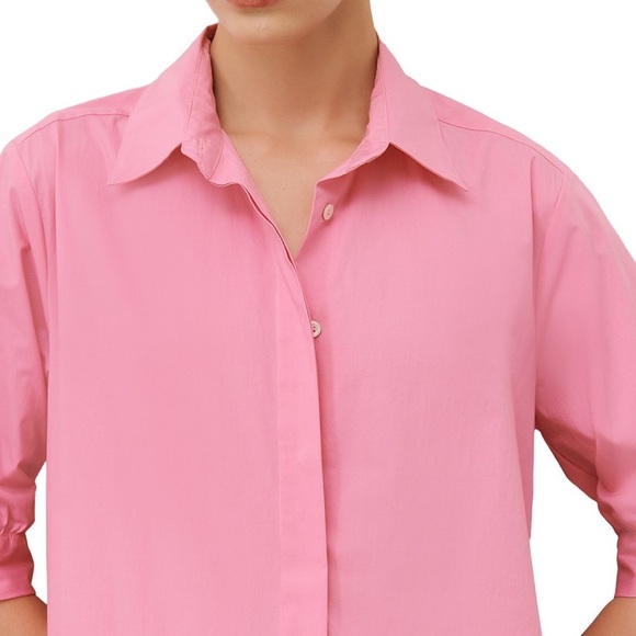 MARELLA BY MAX MARA Women’s Size 12 Pink Summer Collared Shirt Dress Cotton NEW - Picture 13 of 15